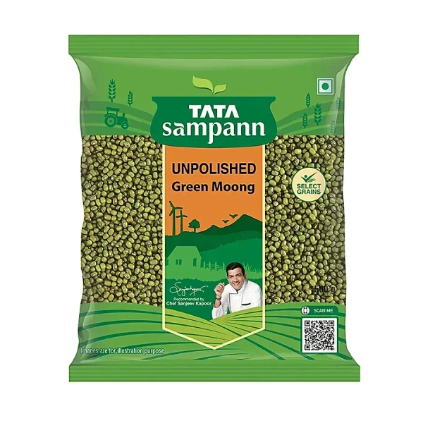 Tata Sampann Unpolished Green Moong Dal (Chilka) - 500 g