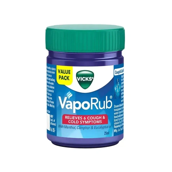 Vaporub Chest Rubs & Balms (Relieve Cold, Cough & Blocked Nose) - 25 ml