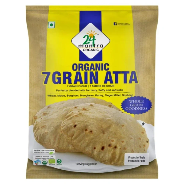 24 mantra 8 Grain Organic Atta - 5 kg