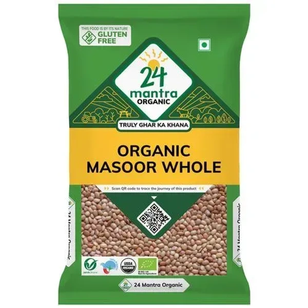 24 Mantra Organic Masoor Whole - 500 g