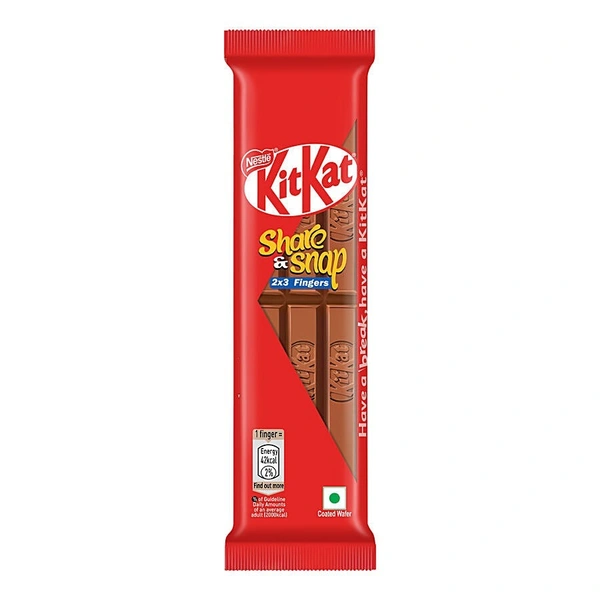 Nestle Kitkat Share & Snap 2 X 3 Fingers Wafer Chocolate Bar - 57 g