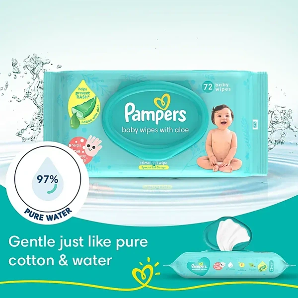 Pampers Baby Wipes With Aloe - 1 pack (72 pieces)