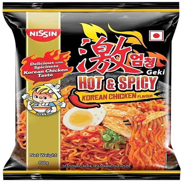 Nissin Geki Hot & Spicy Korean Chicken Flavoured Instant Noodles