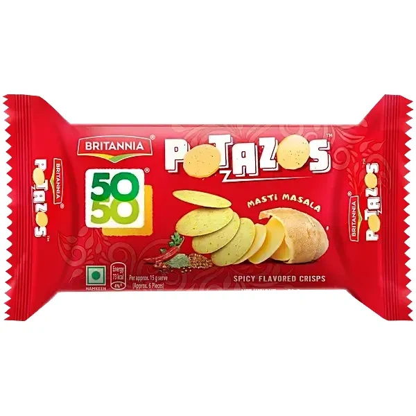 Brittania 50 50 Masti Masala Spicy Flavoured Crackers - 71.5 g