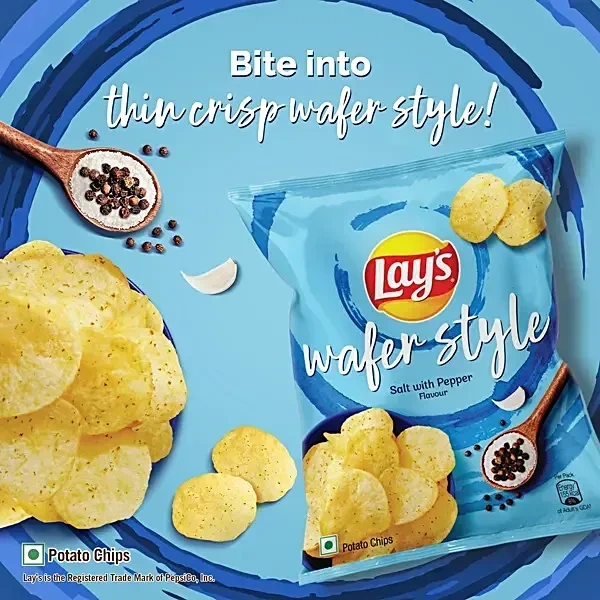 Lays Wafer Style Salt 'N Pepper - 52gm