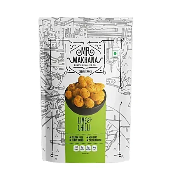 Mr Makhana Lime & Chilli Flavoured Makhana - 75 g