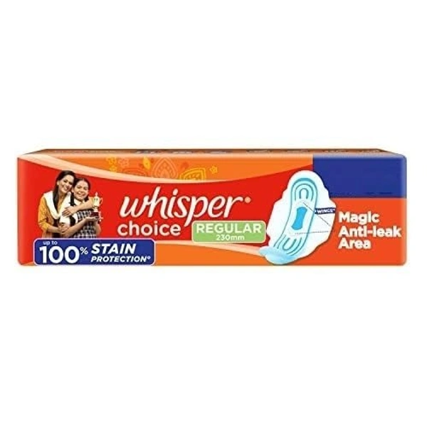 Whisper  Choice Stain Protection Sanitary Pads ( Regular ) - 1 pack (6 pieces)