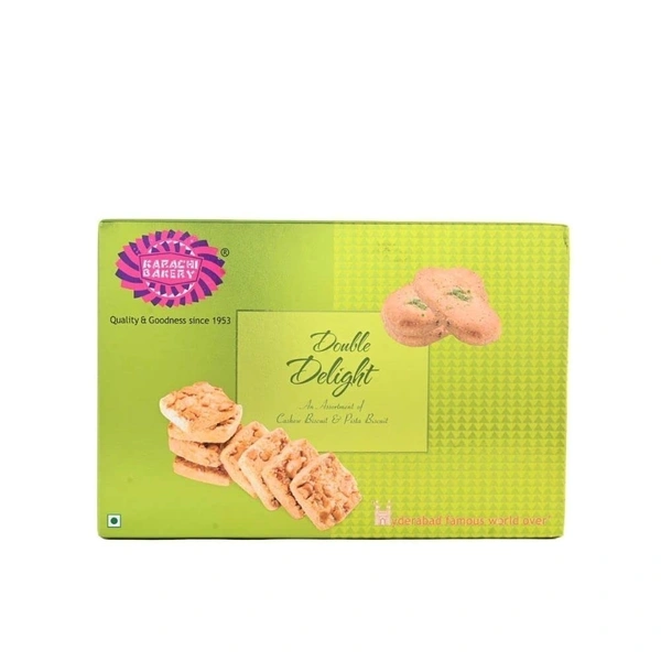 Karachi Bakery Double Delight Cashew & Pista Biscuit  - 400g