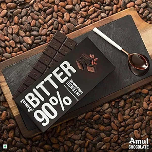 Amul 90% Bitter - Dark Chocolate Bar - 150 g