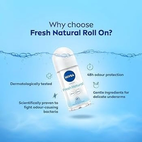 Nivea Fresh Natural Mini Men'S Roll On Deo - 25 ml