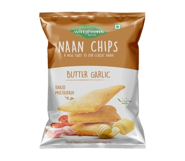 Wingreens Naan Chips Butter Garlic - 150g