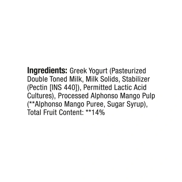 Epigamia Mango Flavoured Greek Yogurt