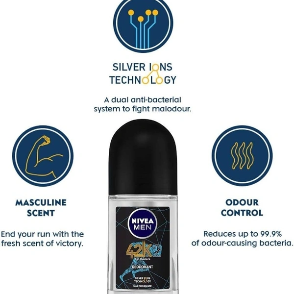 Nivea Men 42k2 Roll On Deodorant  - 50ml