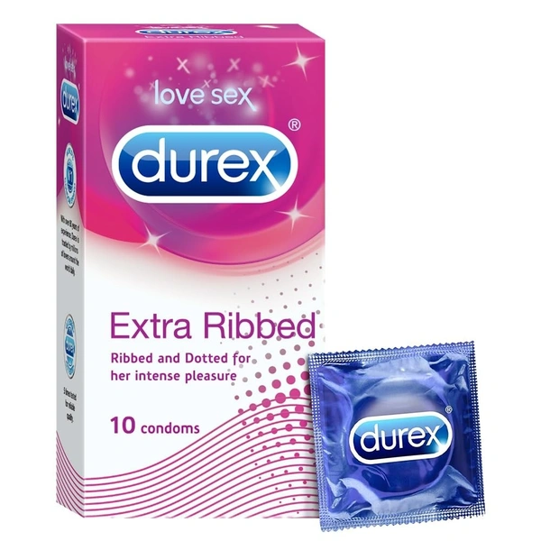 Durex Extra Ribbed And Dotted Condoms - 10 units