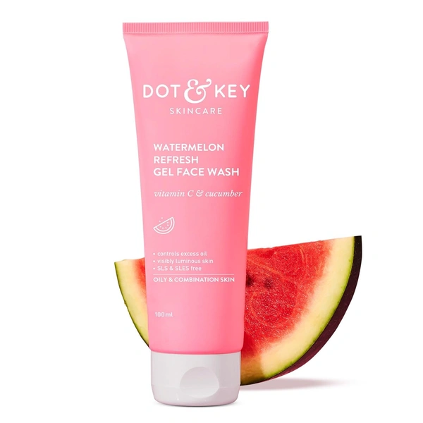 Dot & Key Watermelon + Vitamin C Gel Face Wash for Glowing Skin - 100 ml
