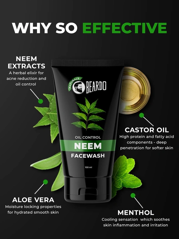 Beardo Oil Control Neem Facewash - 100ml