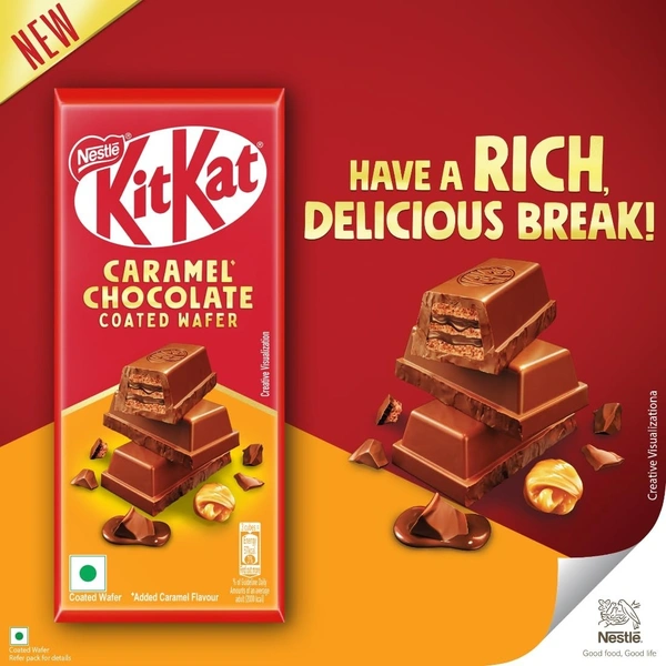 Nestle Kitkat Caramel Chocolate Coated Wafer Bar - 50 g