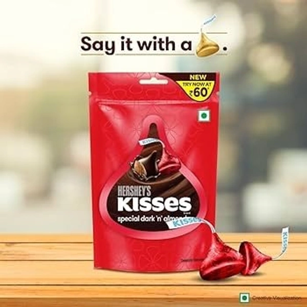 Hershey's Special Dark N Almonds Kisses Chocolate - 33.6 g