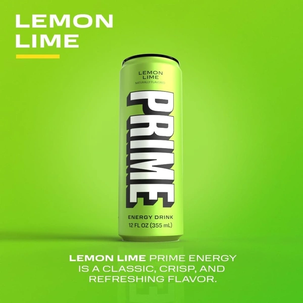 Prime Lemon Lime Can - 330ml