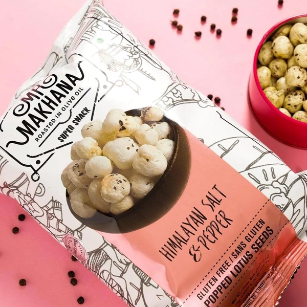 Mr Makhana Himalayan Salt & Pepper Flavoured Makhana - 55g