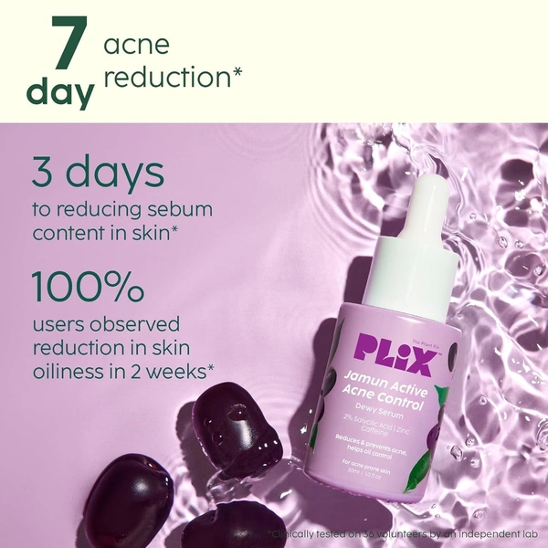 Plix 2% Salicylic Acid Jamun Active Acne Control Dewy Serum - Plix - 30 ml
