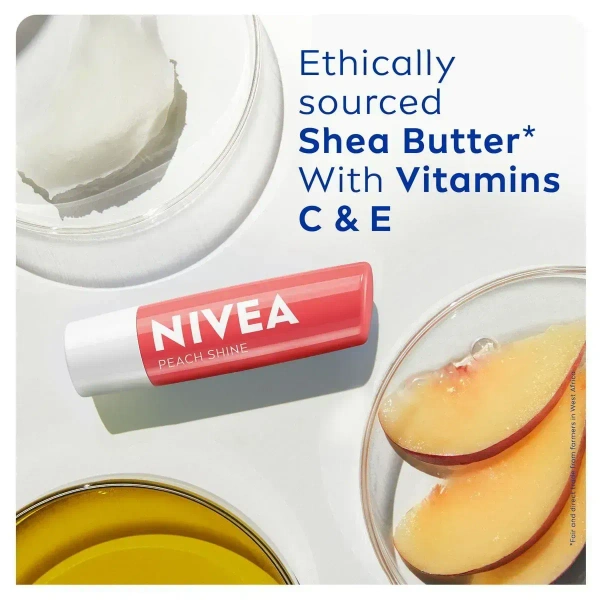 Nivea Peach Lip Balm - 10 g