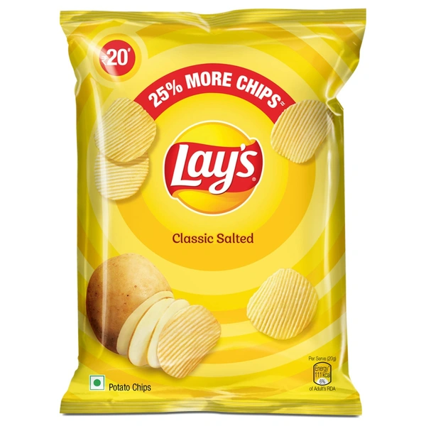 Lays Classic Salted Chips - 90gm