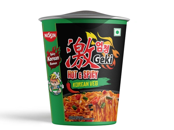 Nissin Geki Hot & Spicy Korean Veg Cup Noodles