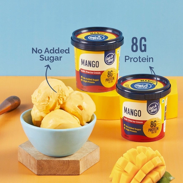 Get-A-Whey Mango 8Gm Protein Ice Cream - 125 ml