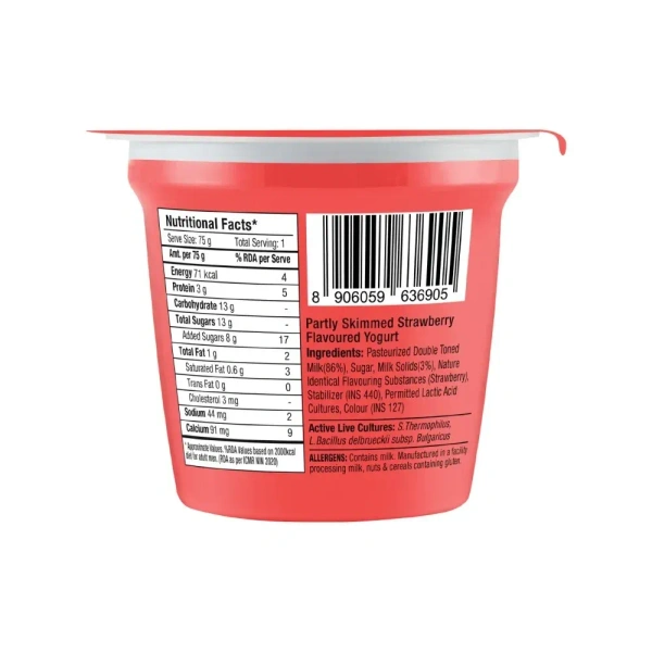 Epigamia Everyday Yogurt Strawberry Flavoured