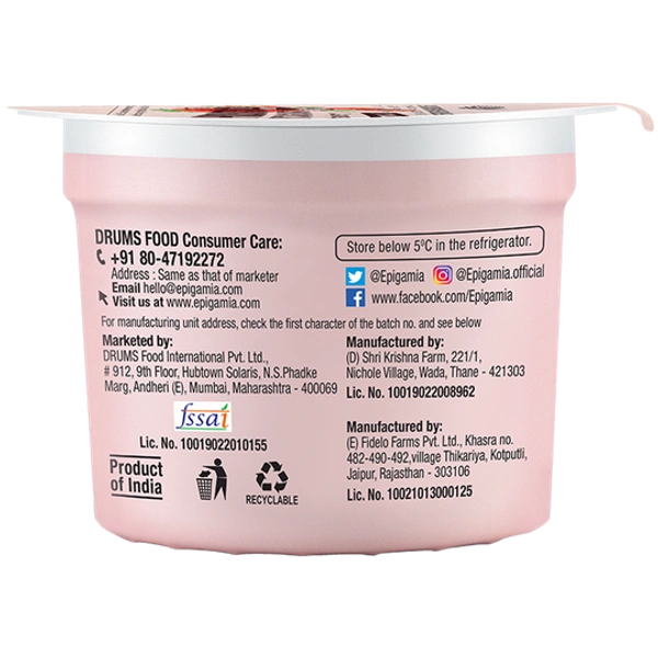 Epigamia Strawberry Flavoured Fruit Yogurt