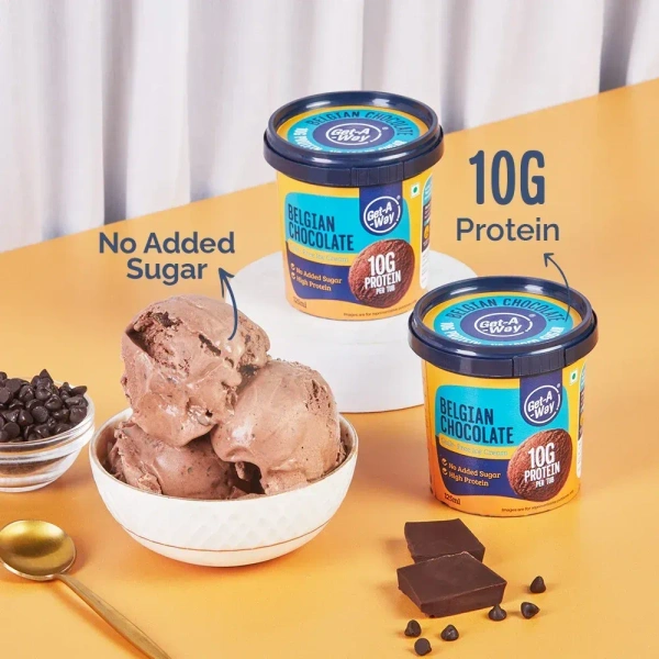 Get-A-Whey Belgian Chocolate 10Gm Protein Ice Cream - 125 ml