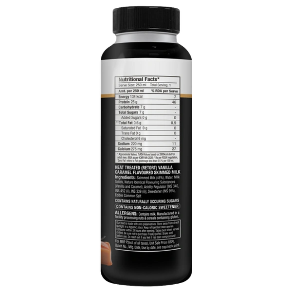 Epigamia Vanilla Caramel Flavoured - 25G Protein Milkshake - 250 ml