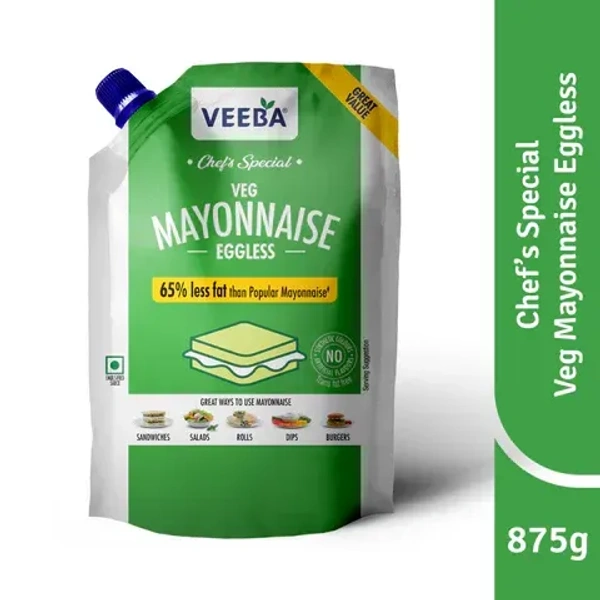 Veeba Veg Mayonnaise Eggless - 875 gm