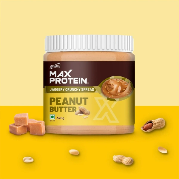Max protein Peanut Butter Jaggery Crunchy Spread - 340 gm