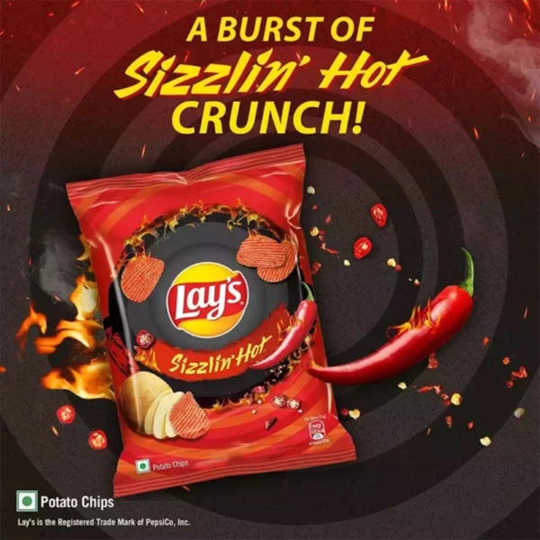 Lays Sizzling Hot - 52gm