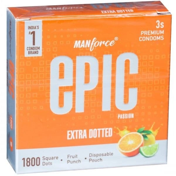 Epic - Passion - Extra Dotted Condom - 3 units