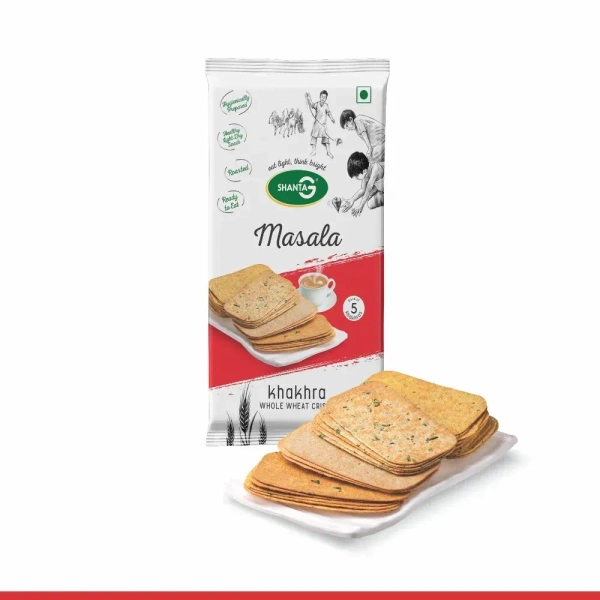 Shanta G Masala Wheat Crisps Khakhra - 35 g (5 pieces)