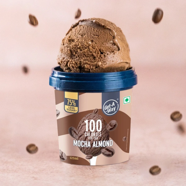 Get-A-Whey Mocha Almond Bites Low Caloric Ice Cream - 125 ml