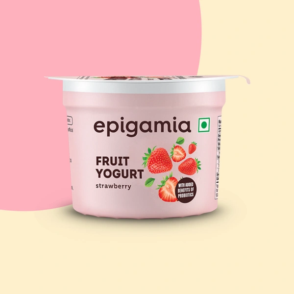 Epigamia Strawberry Flavoured Fruit Yogurt