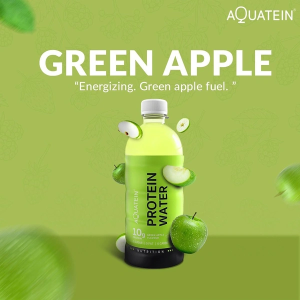 Aquatein 10G Protein Infused Water - Green Apple Flavoured - 500ml