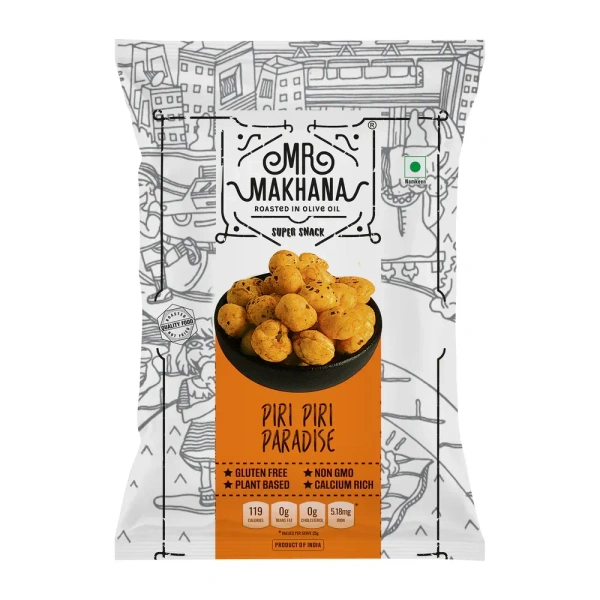 Mr Makhana Piri Piri Paradise Flavoured Makhana Small - 25 g