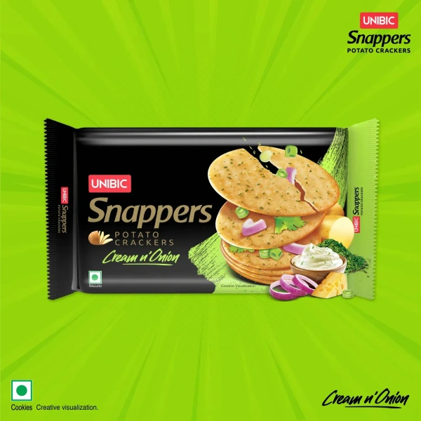 Unibic  Snappers  Cream & Onion  - 300g