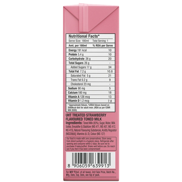 Epigamia Strawberry Flavoured Milkshake