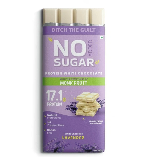 Ditch The Guilt Lavender Petals- 17.1G Protein - White Chocolate - 60 g