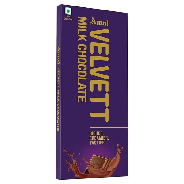 Amul Velvet - Milk Chocolate Bar - 150 g