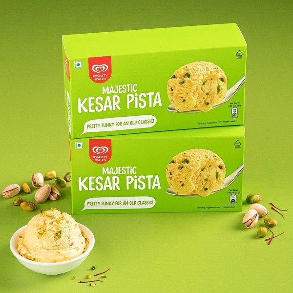 Kwality Walls Majestic Kesar Pista Party Pack - 700 ml