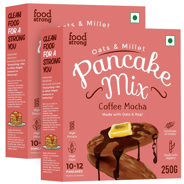 Food Strong  Pancake Mix Coffee Mocha - 250g