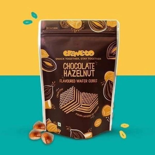 Craveto Hazelnut Chocolate Wafer Cubes - 75 g