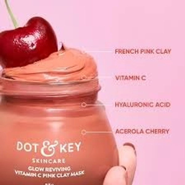 Dot & Key Glow Reviving Pink Clay Mask + Vitamin C - 85 g
